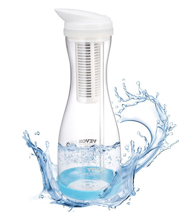 Water Filter Pitcher, 6-Cup Glass, Fast Fridge-Friendly