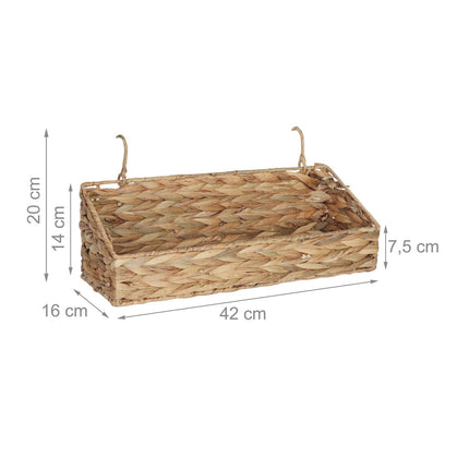 Water Hyacinth Hanging Storage Basket – Woven Wall Design