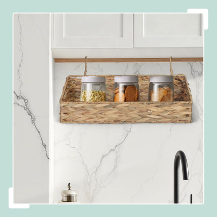 Water Hyacinth Hanging Storage Basket – Woven Wall Design