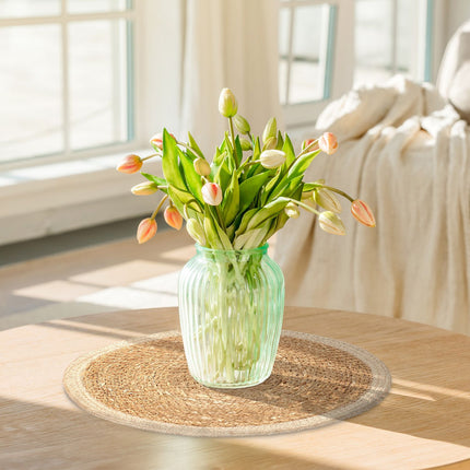 Water Hyacinth Placemats, Set of 10, Round Design