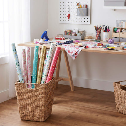 Water Hyacinth Wastepaper Bin – Woven Design