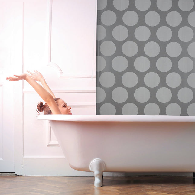 Water-Repellent Bath Roller Blind with Dot Pattern