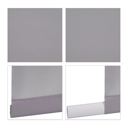 Water-Repellent Bathroom Roller Blind, Grey