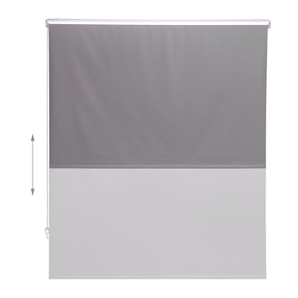 Water-Repellent Bathroom Roller Blind, Grey, Space-Saving