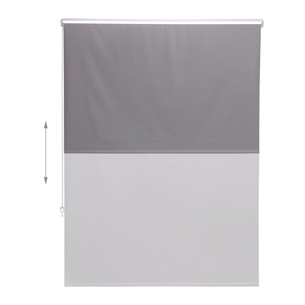 Water-Repellent Bathroom Roller Blind, Grey, Space-Saving