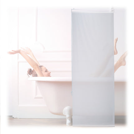 Water-Repellent Bathroom Roller Blind, Translucent White