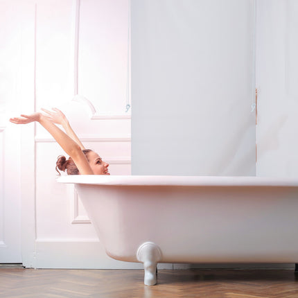 Water-Repellent Bathroom Roller Blind, Translucent White