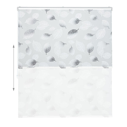 Water-Repellent Leaf Pattern Roller Blind for Bathroom