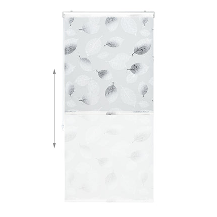 Water-Repellent Leaf Pattern Roller Blind for Bathroom