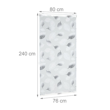 Water-Repellent Leaf Pattern Roller Blind for Bathroom