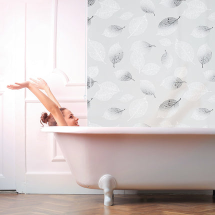 Water-Repellent Leaf Pattern Roller Blind for Bathroom