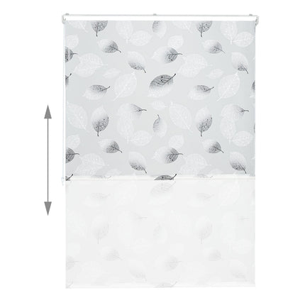Water-Repellent Leaf Pattern Roller Blind for Bathroom