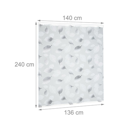 Water-Repellent Leaf Pattern Roller Blind for Bathroom