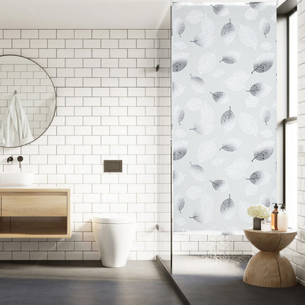 Water-Repellent Leaf Pattern Roller Blind for Bathroom