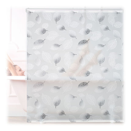 Water-Repellent Leaf Pattern Roller Blind for Bathroom