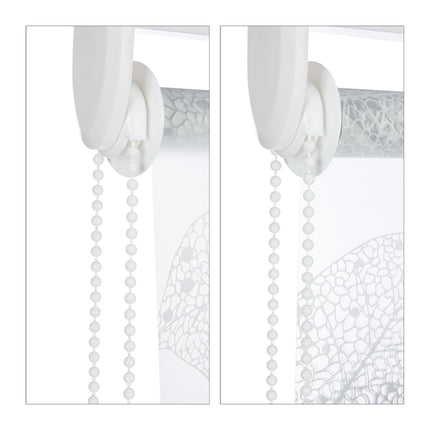 Water-Repellent Leaf Pattern Roller Blind for Bathroom