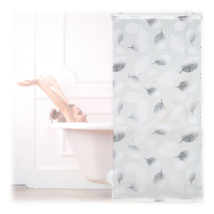 Water-Repellent Leaf Pattern Roller Blind for Bathroom