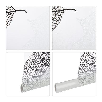 Water-Repellent Leaf Pattern Roller Blind for Bathroom
