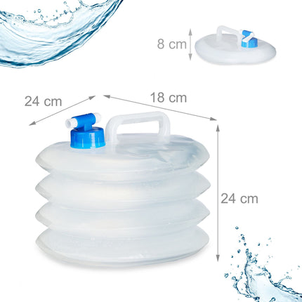 Water bottle collapsible in sets of 4 oval