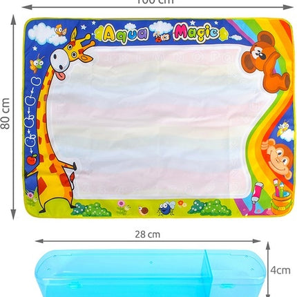 Water drawing mat XXL100x80 cm set 22443