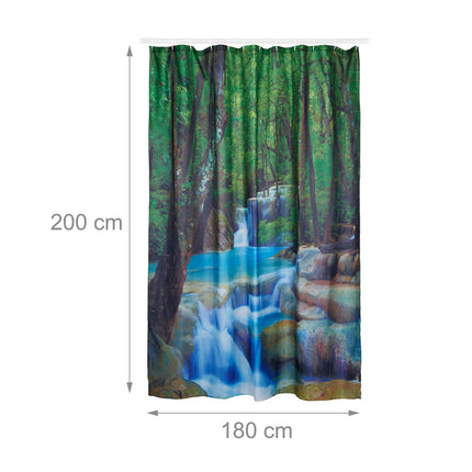 Waterfall shower curtain 200x180 cm