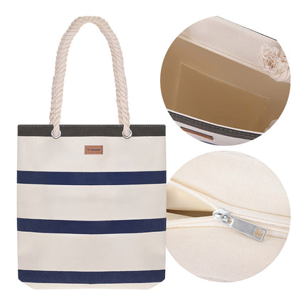 Waterproof 18L Beach Bag with Zipper and Inner Pocket