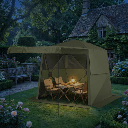 Waterproof 2x2m Pop-Up Gazebo with Mesh Windows