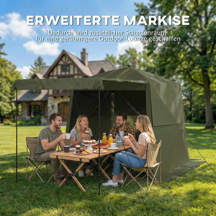 Waterproof 2x2m Pop-Up Gazebo with Mesh Windows