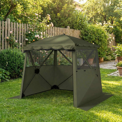 Waterproof 2x2m Pop-Up Gazebo with Mesh Windows