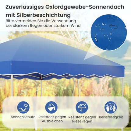 Waterproof 3x3m Pop-Up Gazebo with Roll Bag, Blue