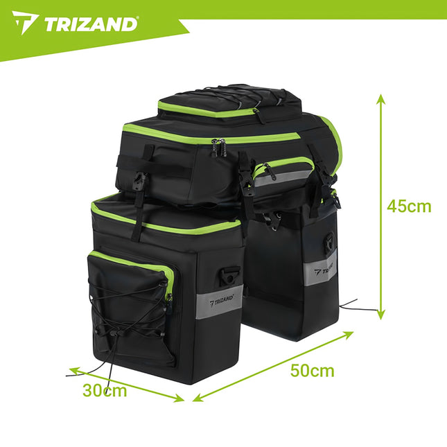 Waterproof 65L Bicycle Bag – 3-in-1 Pannier & Backpack