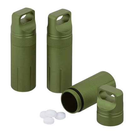 Waterproof Aluminium Keychain Capsules – Set of 3