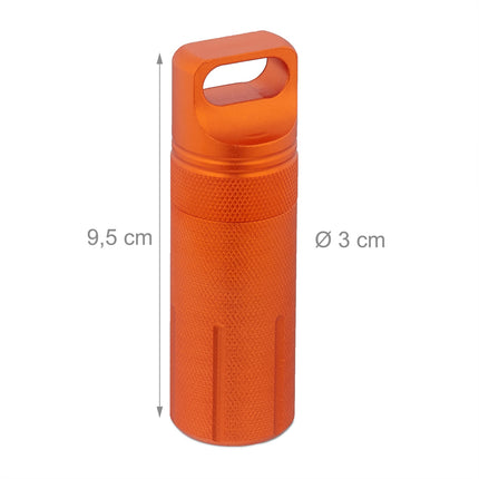 Waterproof Aluminium Keychain Capsules, Set of 3