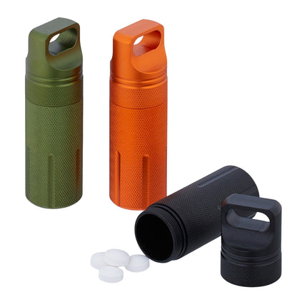 Waterproof Aluminium Keychain Capsules, Set of 3