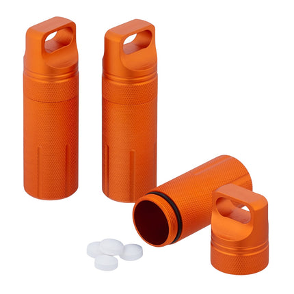 Waterproof Aluminium Keychain Capsules, Set of 3