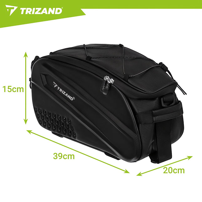 Waterproof Bike Pannier Rack Bag, 10L, Reflective