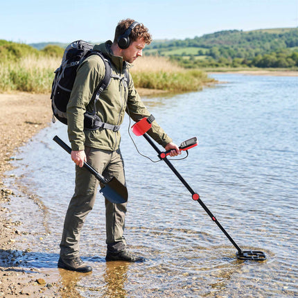 Waterproof Foldable Metal Detector with LCD & Headphones