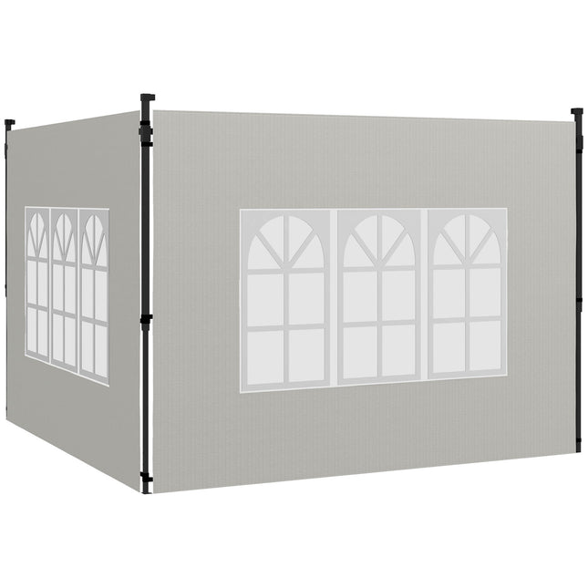 Waterproof Gazebo Sidewalls Set, 3x3/3x6 m, White