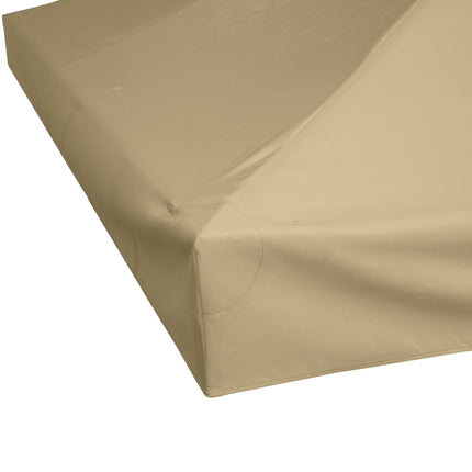 Waterproof Pavilion Replacement Roof 3x3m, Double Vent Beige