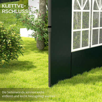 Waterproof Pavilion Sidewalls with Windows, 2-Pack, Green