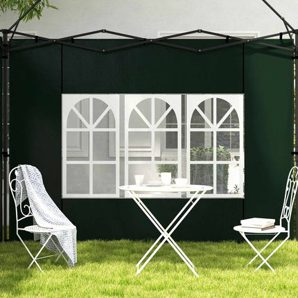 Waterproof Pavilion Sidewalls with Windows, 2-Pack, Green