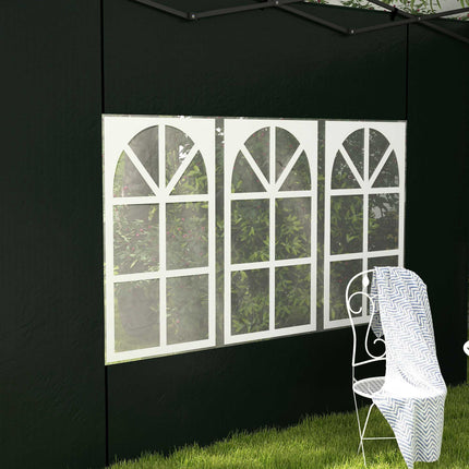 Waterproof Pavilion Sidewalls with Windows, 2-Pack, Green