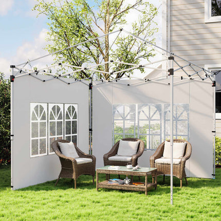 Waterproof Pavilion Sidewalls with Windows, 3x3/3x4 m, White