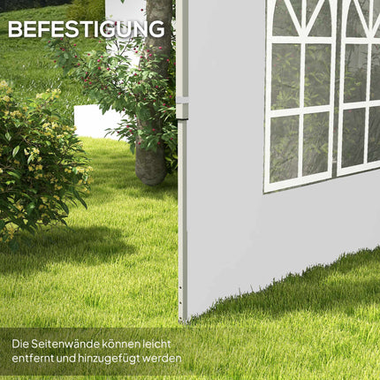 Waterproof Pavilion Sidewalls with Windows, 3x3/3x4 m, White