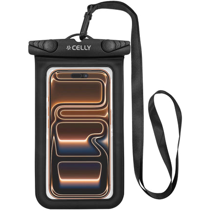 Waterproof Phone Pouch, IPX8, Fits Up To 7 Inch, Black