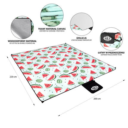 Waterproof Picnic Mat 220x200 cm, PE + Aluminum