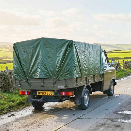 Waterproof Tarp 4x6m, Tear-Resistant, UV-Stable, Green