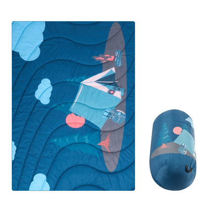 Waterproof Wearable Camping Blanket, 75 x 52 In