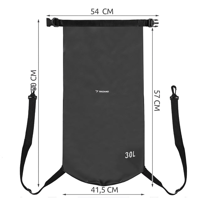 Waterdichte tas 30L zwart 23568