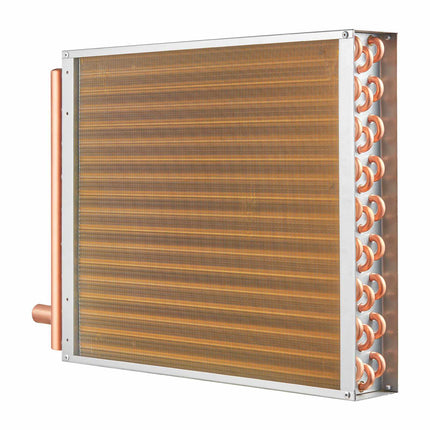 Water-to-Air Heat Exchanger 18x20 in, 3-Row, 3/8 in Ports